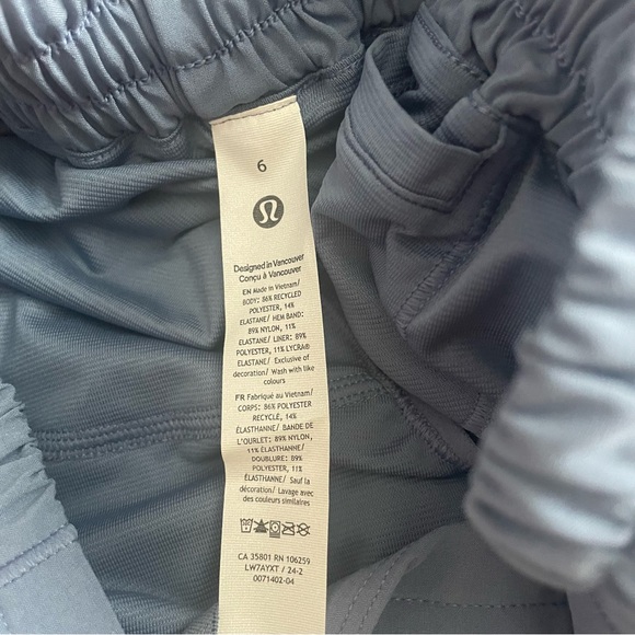 NWT Lululemon Hotty Hot High-Rise Lined Short 4" Oasis Blue Size 6 - Picture 5 of 7